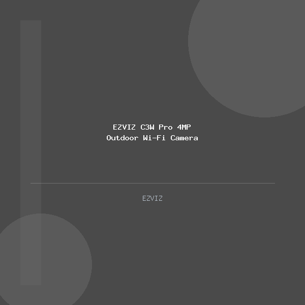 EZVIZ C3W Pro 4MP Outdoor Wi-Fi Camera
