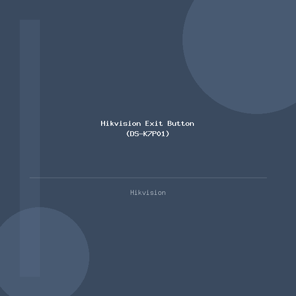 Hikvision Exit Button (DS-K7P01)