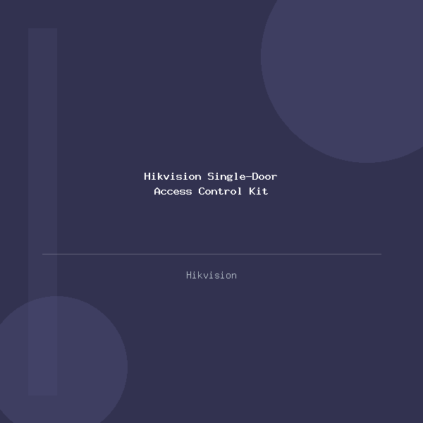 Hikvision Single-Door Access Control Kit