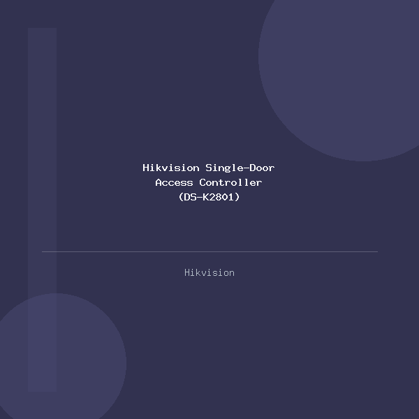 Hikvision Single-Door Access Controller (DS-K2801)