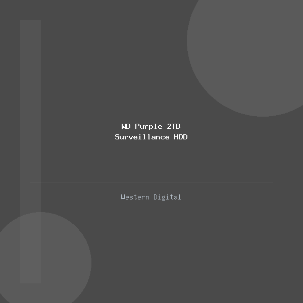WD Purple 2TB Surveillance HDD